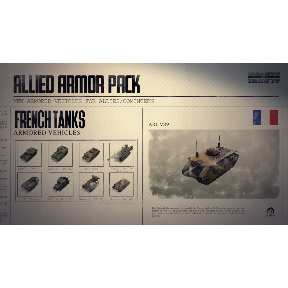 Hearts of Iron IV: Allied Armor Pack