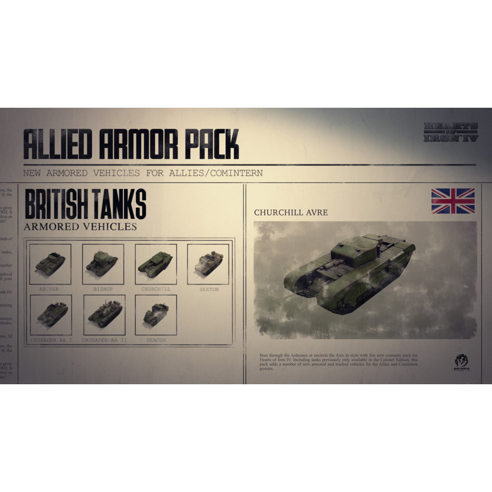 Hearts of Iron IV: Allied Armor Pack