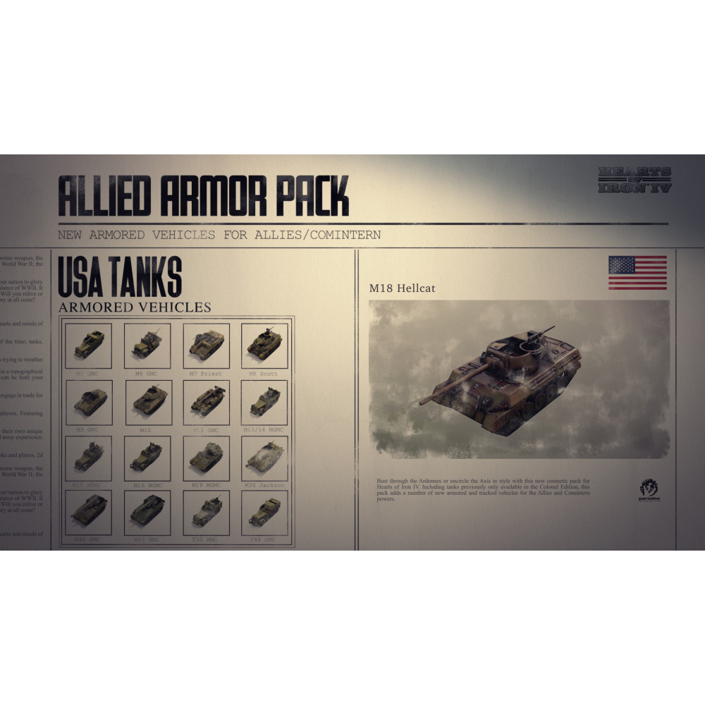 Hearts of Iron IV: Allied Armor Pack