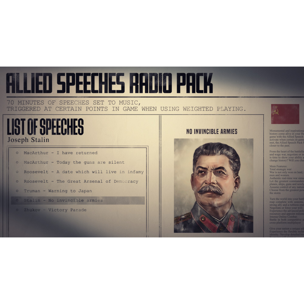 Hearts of Iron IV: Allied Speeches Pack