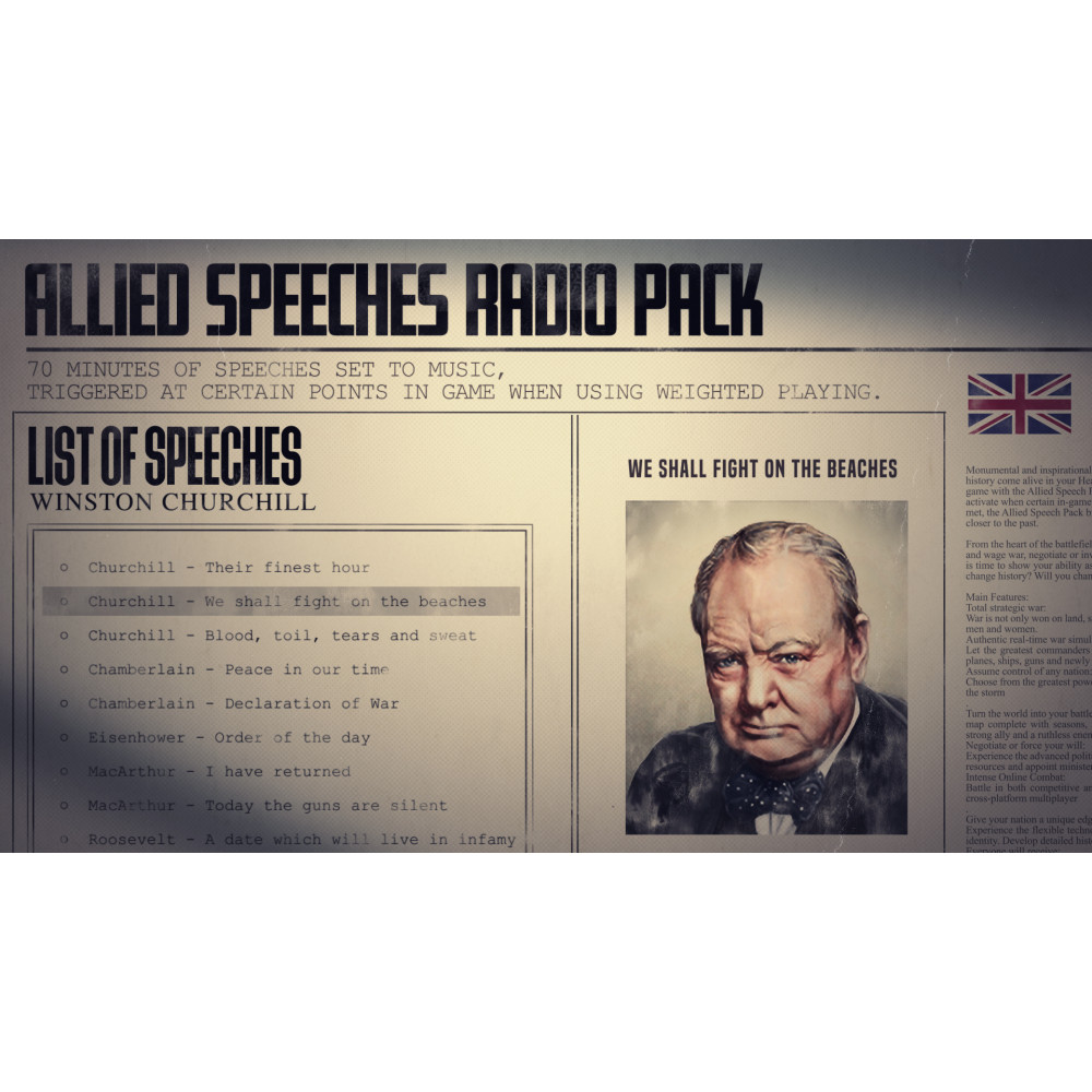 Hearts of Iron IV: Allied Speeches Pack