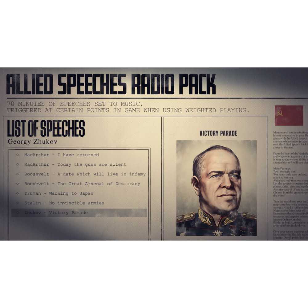 Hearts of Iron IV: Allied Speeches Pack