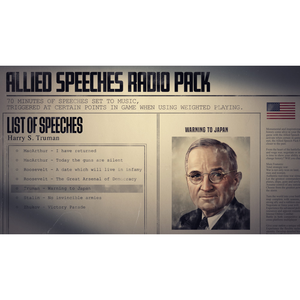 Hearts of Iron IV: Allied Speeches Pack